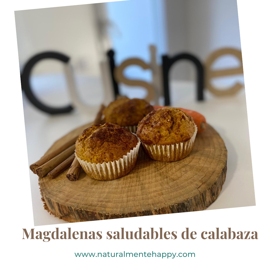 Magdalenas deliciosas y healthies, de calabaza
